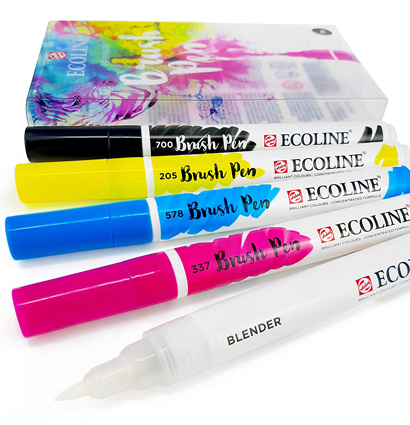 Акварельные маркеры Ecoline Brush Pen в наборе 5 Primary (основные)
