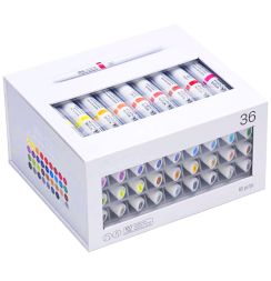 Набор маркеров для ткани, холста и бумаги Pigment Marker Winsor & Newton 36 Set в кейсе