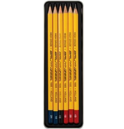 Набор чернографитных карандашей Bruynzeel Graphite Pencils 6 штук в кейсе