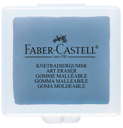 Ластик клячка Faber-Castell мягкий в контейнере для работы с интенсивностью карандаша