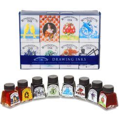 Набор туши для рисования Winsor&Newton Ink "Henry Collection" 8 цветов по 14 мл