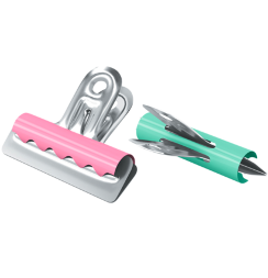 Зажимы-бульдоги для бумаги или скетчбука Berlingo 10 штук размер 57 мм (пастельные цвета)