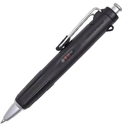 Ручка шариковая автоматическая Tombow AIRPRESS под давлением черно-серебряный корпус линия 0.7 мм, черная