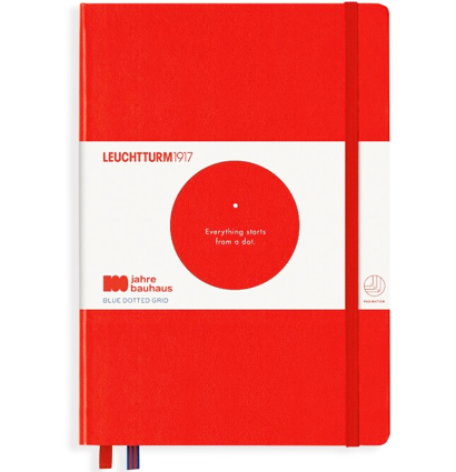 Блокнот Leuchtturm «Bauhaus Edition» А5 в точку красный 251 стр.