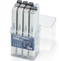 Набор маркеров COPIC CLASSIC 12 Toner Gray (тонирующие серые)