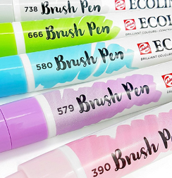 Акварельные маркеры Ecoline Brush Pen в наборе 5 Pastel (пастельные)