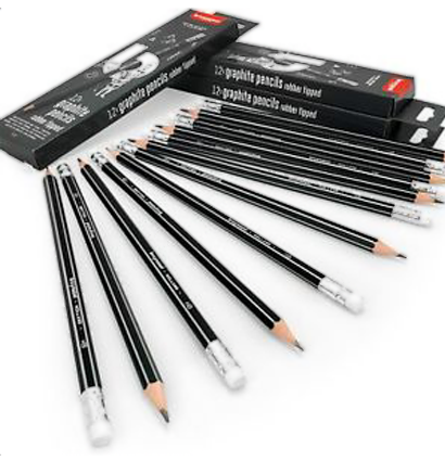 Набор чернографитных карандашей Bruynzeel Graphite Pencils HB 12 штук с ластиком
