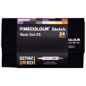 Базовый набор маркеров Finecolour Sketch 24 цвета для скетчей в пенале (вариант 3) купить в магазине товаров для скетчинга Проскетчинг с доставкой по РФ и СНГ