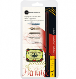 Набор перьев Manuscript Copperplate & Shadow с аксессуарами 5 шт блистер