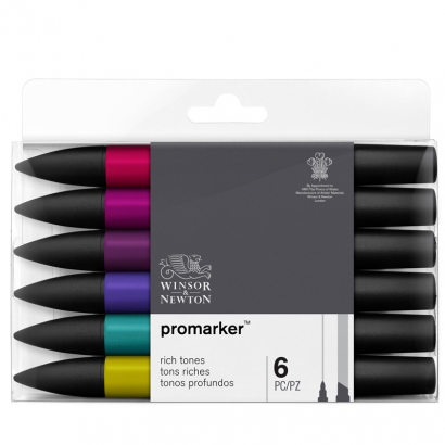 Набор маркеров Promarker 6 Rich Colors Winsor & Newton насыщенные