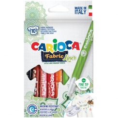 Набор фломастеров для ткани Carioca "Fabric Liner" 10 цветов