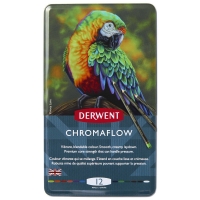 Набор цветных карандашей Derwent Chromaflow 12 цветов в пенале