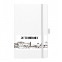 Скетчбук Sketchmarker белый с твердой обложкой А5 / 80 листов / 140 гм
