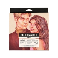 Набор 12 маркеров Sketchmarker Classic Skin Set