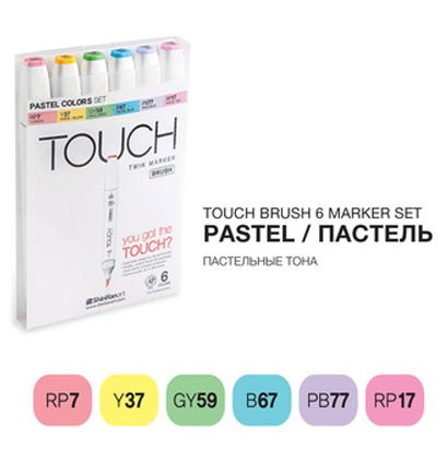 Touch Brush 6 Pastel купить набор маркеров для рисования