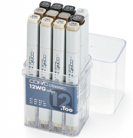 Набор маркеров COPIC CLASSIC 12 Warm Gray (теплые серые)
