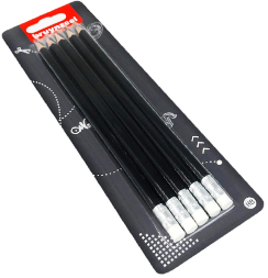 Набор чернографитных карандашей Bruynzeel Graphite Pencils HB 5 штук с ластиком