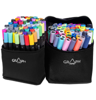 Набор спиртовых маркеров Graphmaster Bag Set 126 Full в фирменных пеналах (вся палитра)