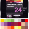 Базовый набор маркеров Finecolour Sketch 24 цвета для скетчей в пенале (вариант 2) купить в магазине товаров для скетчинга Проскетчинг с доставкой по РФ и СНГ