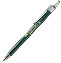 Карандаш механический Faber-Castell TK-Fine 9717 для скетчей с ластиком, грифель 0.7 мм HB