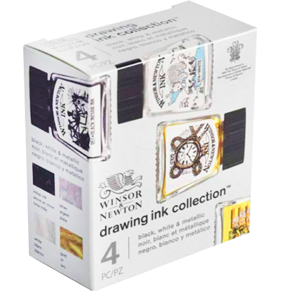 Набор туши для рисования Winsor&Newton Ink "Drawing Collection" 4 цвета по 14 мл