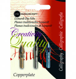 Набор перьев для каллиграфии Manuscript Copperplate 3 штуки разного вида