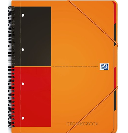Бизнес-тетрадь Oxford International OrganiserBook линейка с 3 клапанам А4 / 80 листов