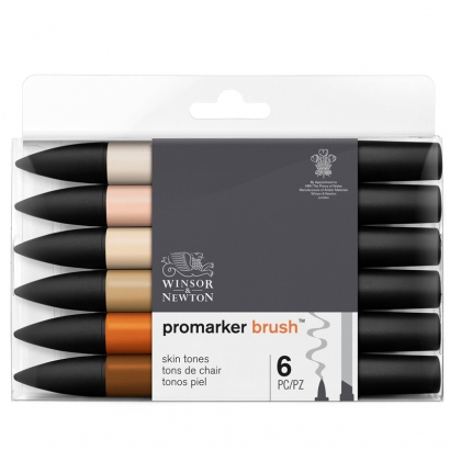 Набор маркеров Promarker Brush Winsor & Newton 6 штук телесные тона