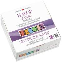 Набор для росписи по шелку Decola "Батик", краски акриловые 6х50 мл, 2 резерва