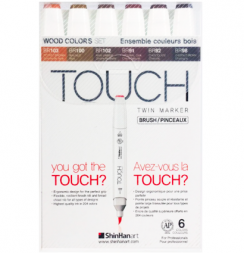 Touch Brush 6 Wood набор маркеров для скетчинга (древесные)