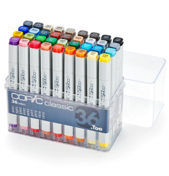 Набор маркеров COPIC CLASSIC 36 в кейсе (базовые)