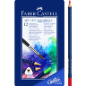 Акварельные карандаши купить Faber Castell Art Grip Aquarelle профессиональные цветные в наборе 12 цветов с кистью в магазине  товаров для скетчинга и рисования ПРОСКЕТЧИНГ