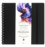 Скетчбук для акварели Малевичъ White Swan Fin черный 21 х 21 см / 30 листов / 200 гм