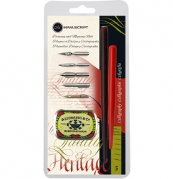 Набор перьев для каллиграфии Manuscript Drawing & Mapping 5 штук с аксессуарами