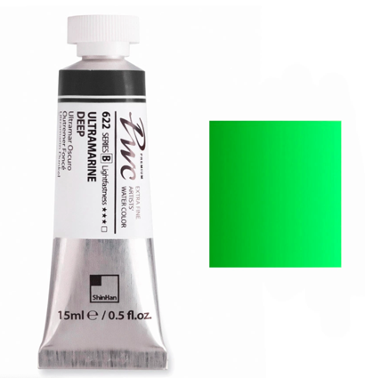 Краска акварельная ShinHan PWC туба 15мл №577 (A) темно-зеленый