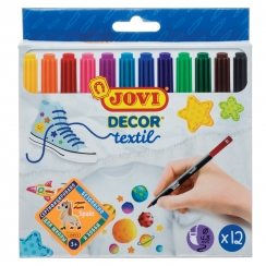 Набор фломастеров для ткани JOVI "Decor textil" 12 цветов