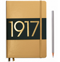 Записная книжка Leuchtturm «Metallic Edition» A5 в линейку золотая 251 стр.