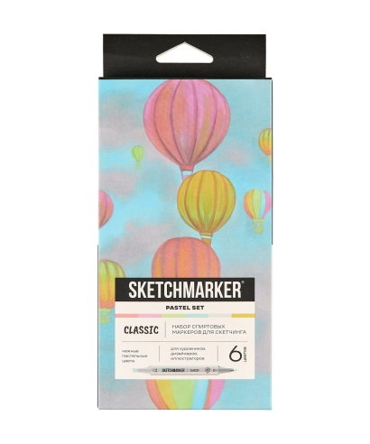 Набор 6 маркеров Sketchmarker Classic Pastel Set