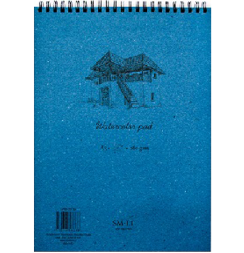 Альбом для акварели SMLT Watercolor pad на пружине А5 / 20 листов / 280 гм