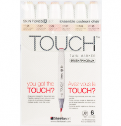 Touch Brush 6 Skin набор маркеров для скетчинга (телесные тона А)