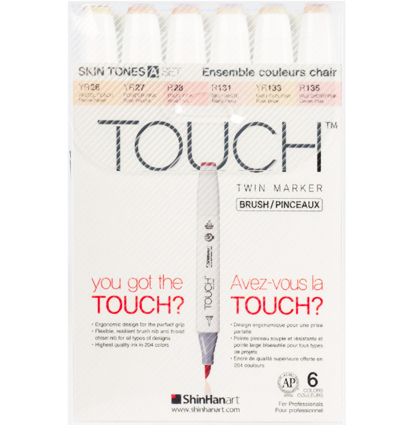 Touch Brush 6 Skin купить набор маркеров с кистью