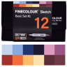 Базовый набор маркеров Finecolour Sketch 12 цветов для скетчей в пенале (вариант 1) купить в магазине товаров для рисования Скетчинг Про с доставкой по РФ и СНГ