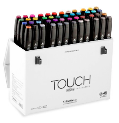 Touch Twin 48 цветов набор маркеров для скетчинга в белом чемодане Set