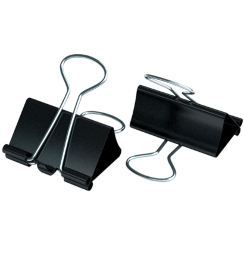 Зажимы для бумаги или скетчбука Berlingo 12 штук размер 32 мм (чёрные)