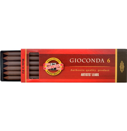 Грифели для цанговых карандашей Koh-I-Noor Gioconda 5.6 мм сепия коричневая светлая 6 штук