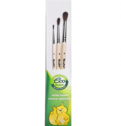 Набор кистей Roubloff ЭКО №51 имитация белки круглые № 1, 3, 5