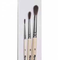 Набор кистей Roubloff ЭКО №51 имитация белки круглые № 1, 3, 5