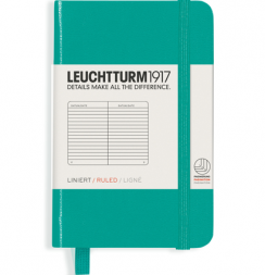 Блокнот Leuchtturm1917 Мини A7 в линейку изумрудный 171 стр.