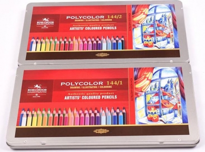 Карандаши цветные Polycolor Koh-I-Noor набор 144 цвета в пеналах