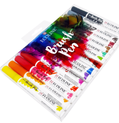 Набор акварельных маркеров для рисования Ecoline Brush Pen 15 цветов